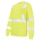 Ge Hi-Vis Long Sleeve T-Shirt, Polyester Knit Birdseye, Mesh, Green, 2XL GS114G2XL - alternate 1